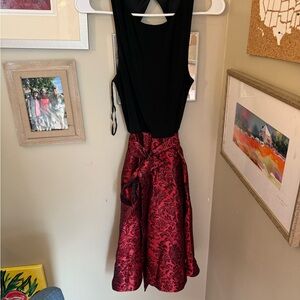 Eliza J Black and Red Floral Dress